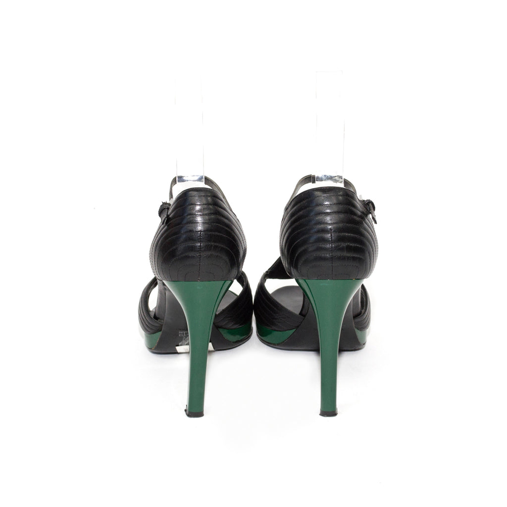 Louis Vuitton Burgundy/Black Patent Leather Ankle Strap Platform