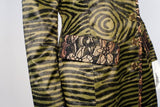 Christian Lacroix Faux Tiger Print and Lace Trench Coat
