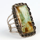 Green Turquoise Sterling Silver Cuff
