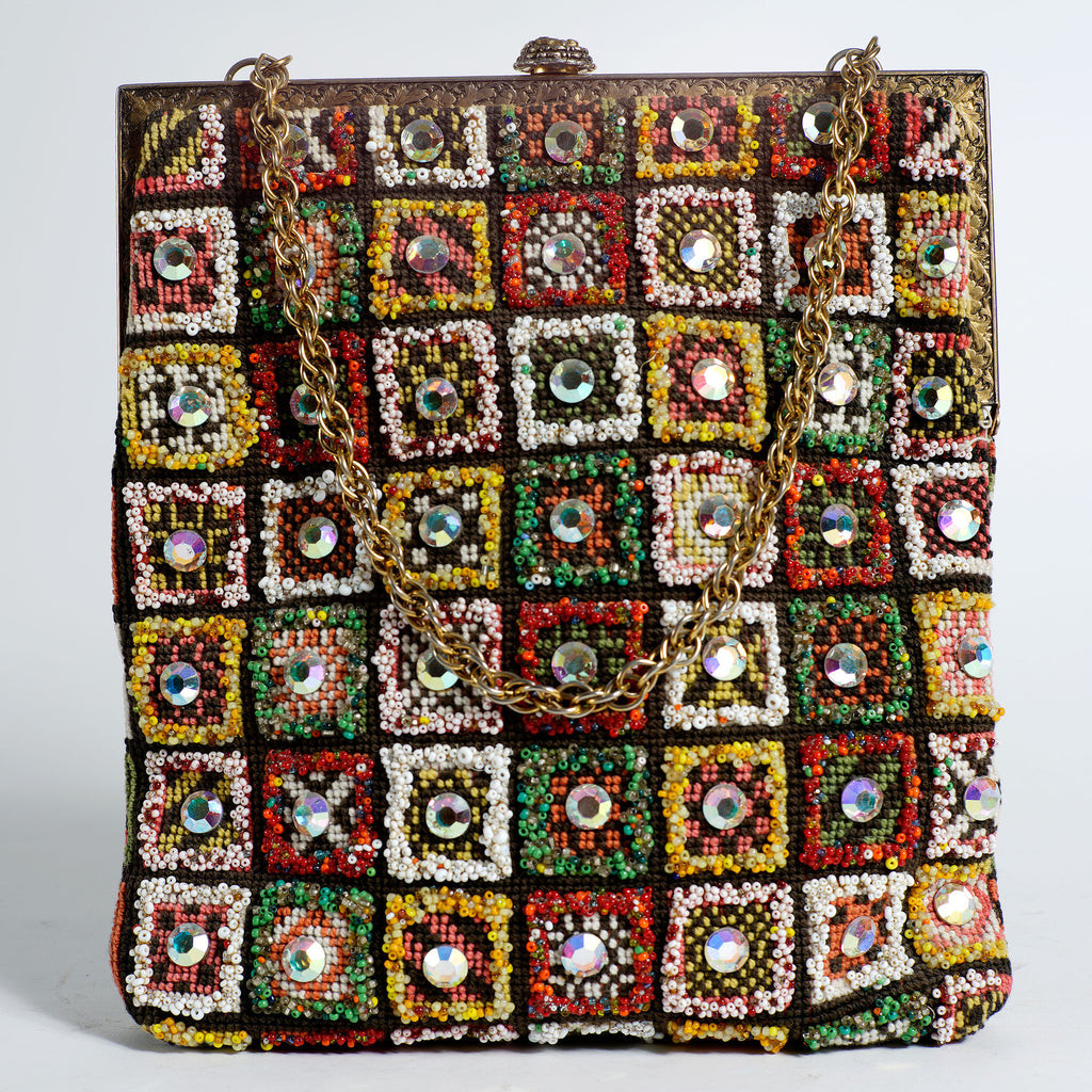 1960's Jeweled & Beaded  Bag