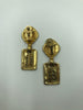 1980's Chanel Paris Stamped Gold Tone Drop Earrings