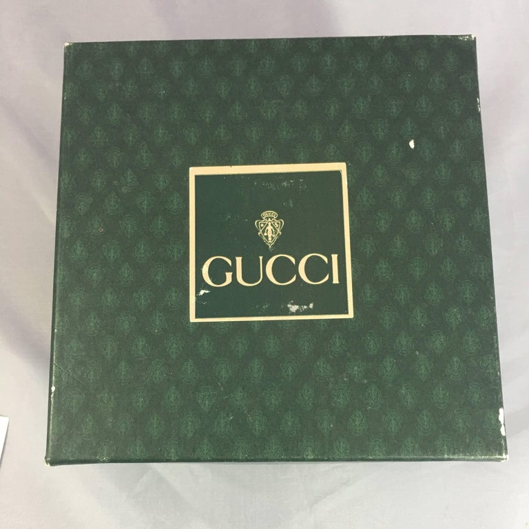 Gucci Cobalt Glass Table Clock in Box