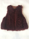 Fendi for Bergdorfs 1970's Maroon Curly Lamb Vest