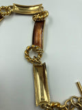 1970's Gucci Gold Tone with Bronze Enamel Chain Link Belt