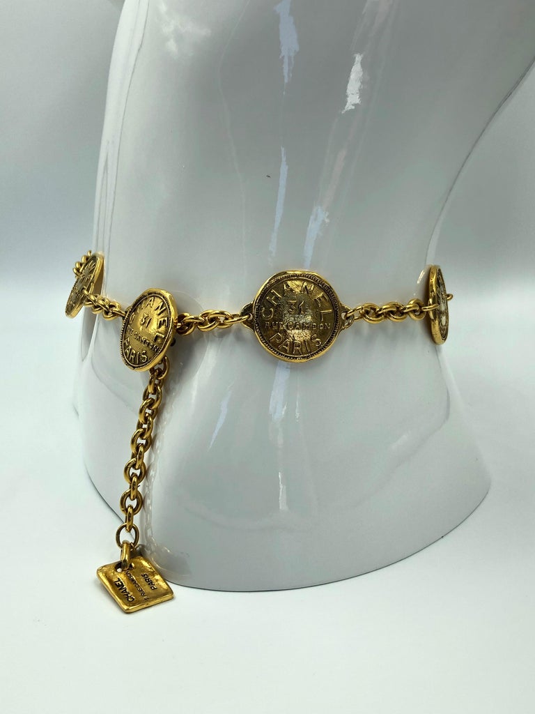 Chanel gold 2025 belt chain