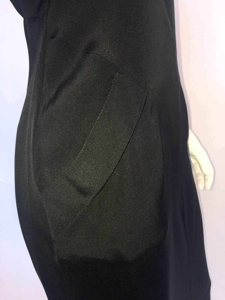 Karl Lagerfeld 1990's Sexy Black High Neck Halter Dress
