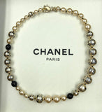 Chanel 1990's Faux Pearls with Coco Chanel Print on Strand