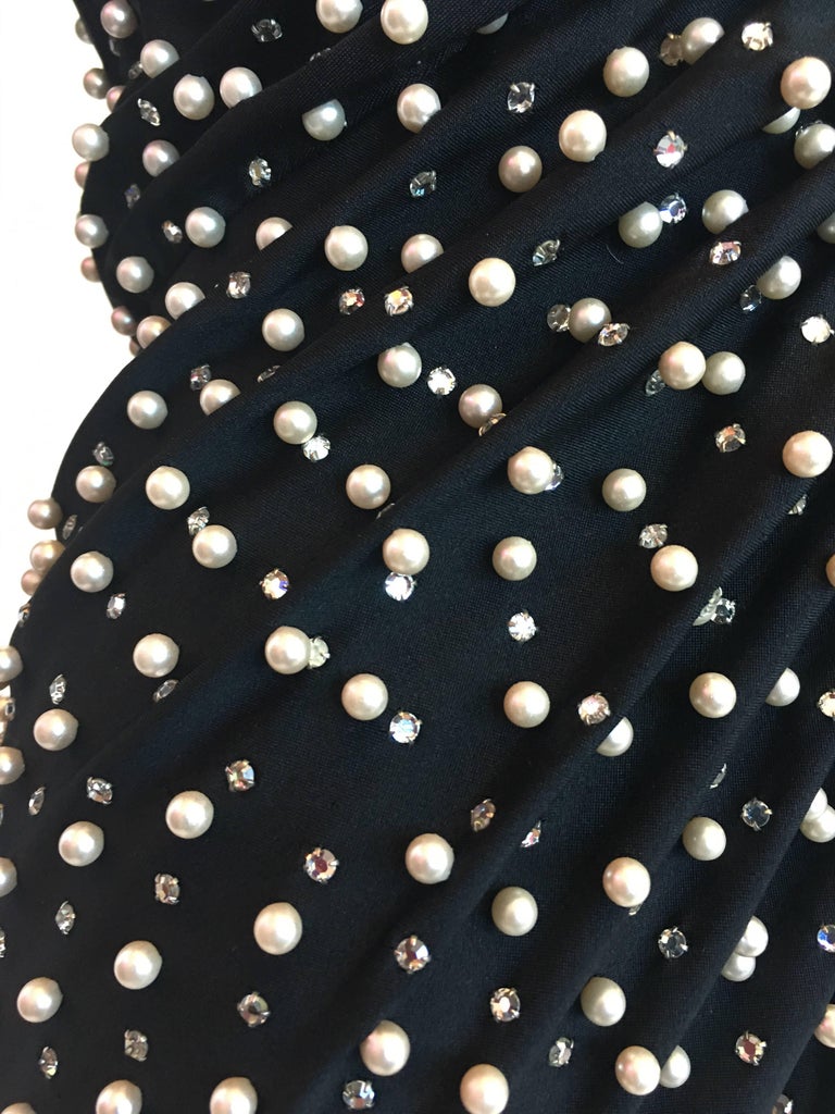 Lillie Rubin 1980's Pearl Encrusted Dress