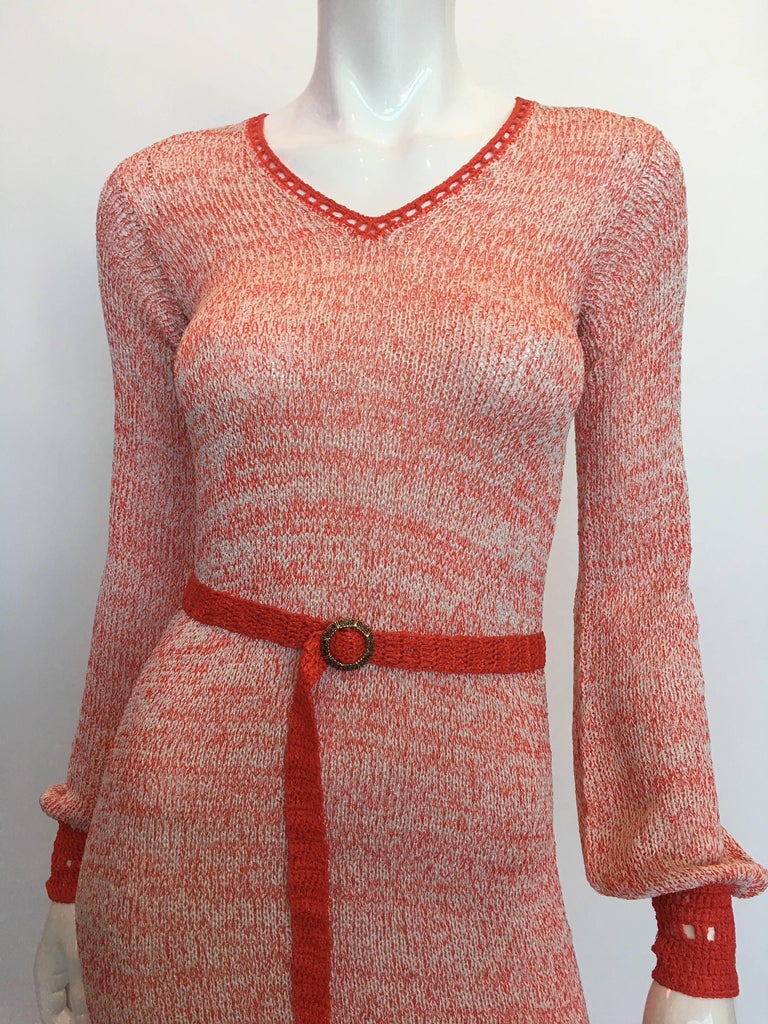 Helga Howie 1970's Knit Space Dye Dress