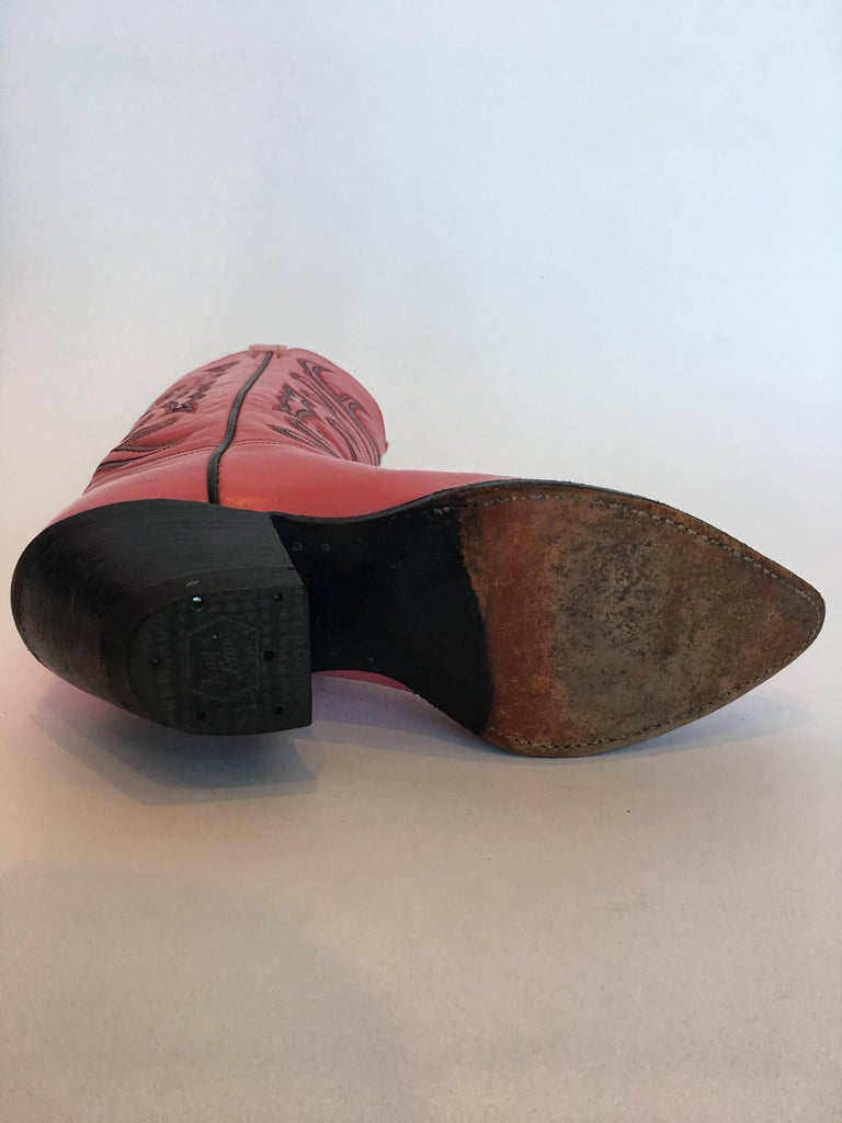 Tony Lama Vintage Pink Cowboy Boots
