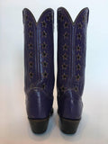 Tony Lama Vintage Purple Cowboy Boots with Stars