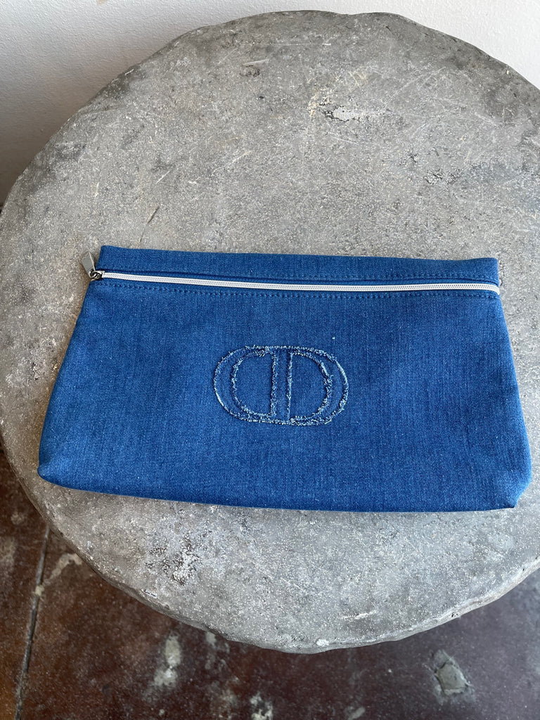 2000s CHRISTIAN DIOR Navy Denim Lipstick Pouch (Modified) For Sale at  1stDibs