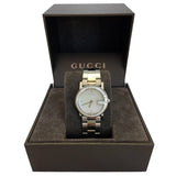 Gucci Stainless Steel Mother of Pearl Face Diamond Encrusted 