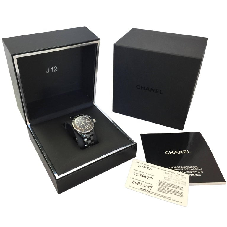 black chanel j12 watch box