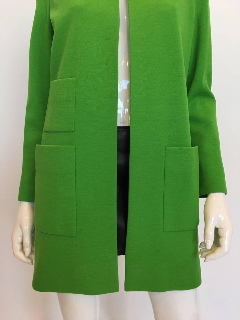 Norell Vintage 1960'S Kelly Green Coat