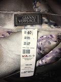 Gianni Versace Diamond Print Silk Pencil Skirt