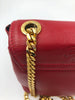 Paloma Picasso Red Leather Gold Chain Crossbody Disco Bag