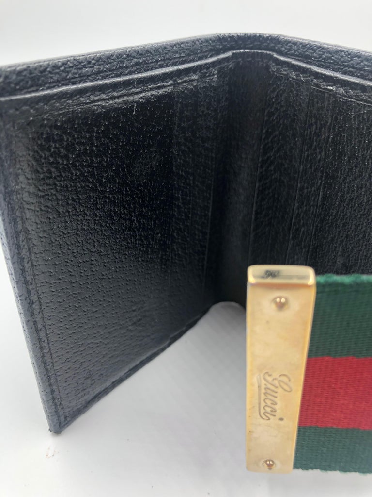 Gucci Red & Green Stripe Small Wallet