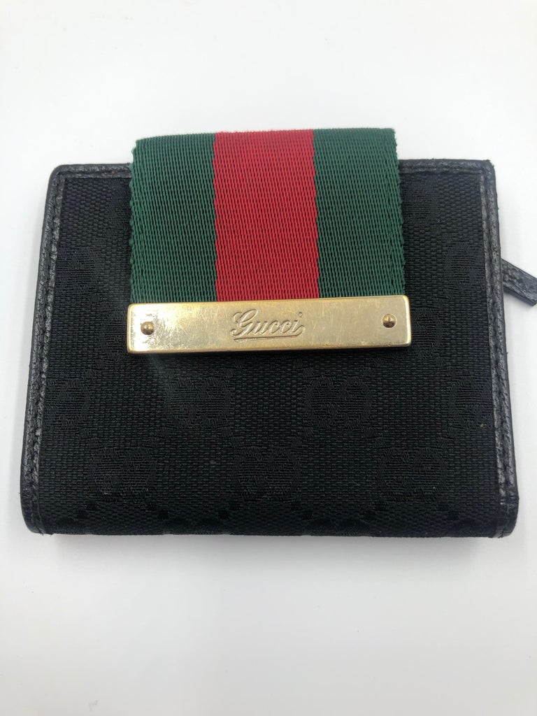 Gucci Red & Green Stripe Small Wallet