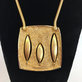 Pierre Cardin Mid-Century Modern Gold Tone and Enamel Necklace