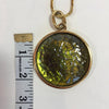 Givenchy Green Art Glass Pendant with Monet Box Chain