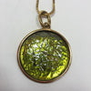 Givenchy Green Art Glass Pendant with Monet Box Chain