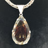 Gem Set Topaz and Sterling Silver Artisan Pendant with Foxtail Chain Necklace