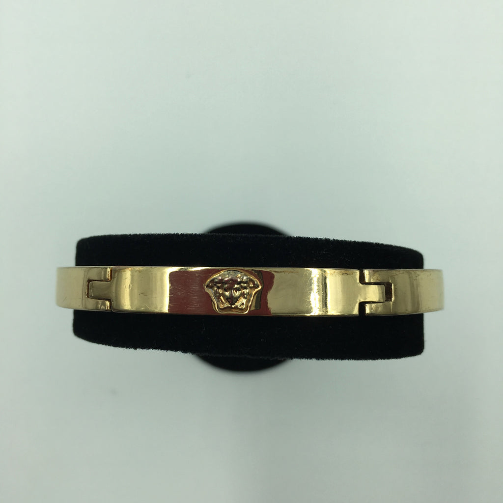 Gianni Versace Gold Plated Medusa Bangle Bracelet