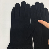 Dior Black Suede and Lace Blouson Elbow Length Glove