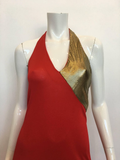 Giorgio Sant'Angelo 1970's Red Jersey Halter Dress