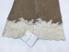 Christian Dior Tan Suede and Lace Trimmed Elbow Length Gloves NWT